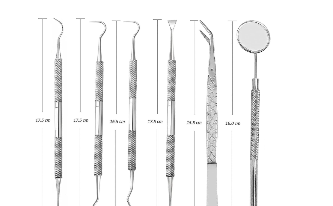 Teeth Cleaning Plaque Removal Kit, Oral Care for Personal Use 6Pcs