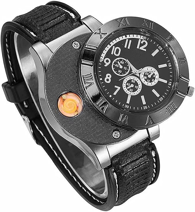 New Military USB Lighter Men's Watch